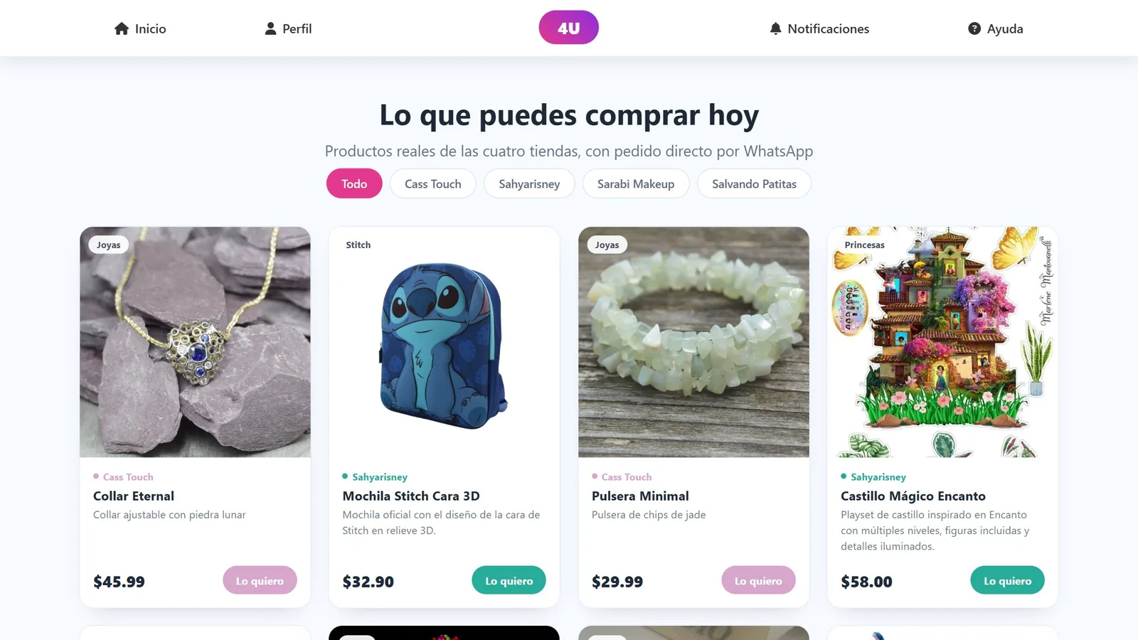 4U marketplace: Commerce