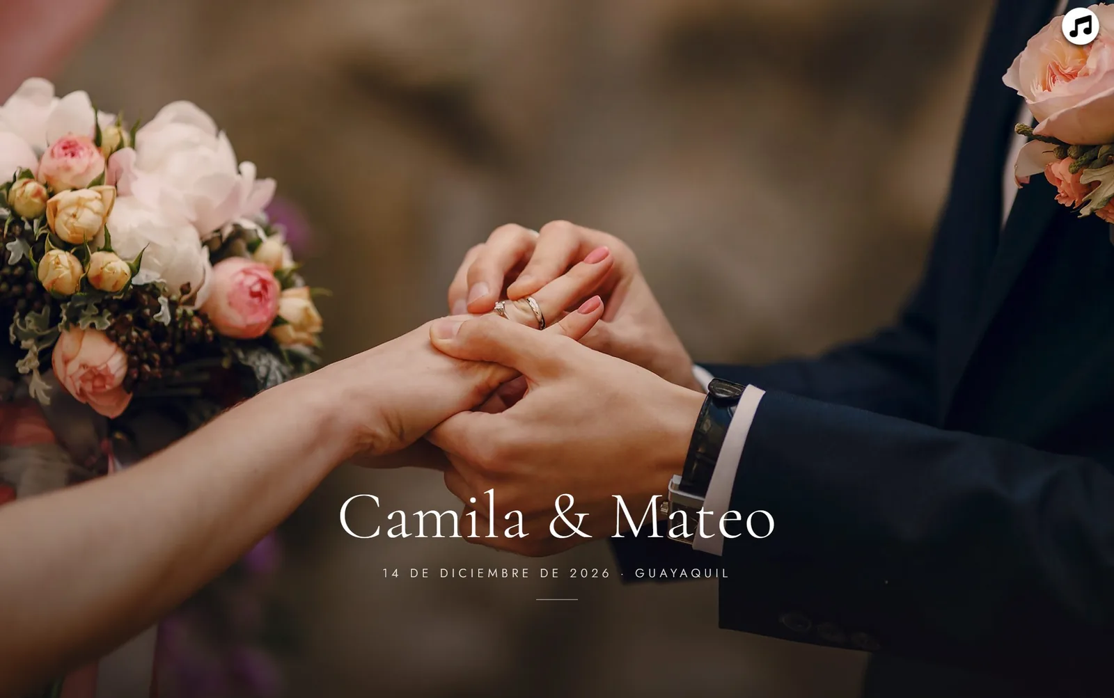 Wedding invitation: Event
